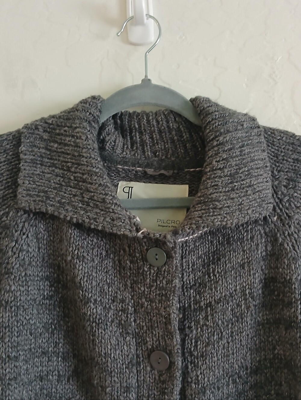 Pilcro Anthropologie Jesse Dog Icon Cardigan Sweater XXS French Bulldog Oversize - Picture 12 of 14